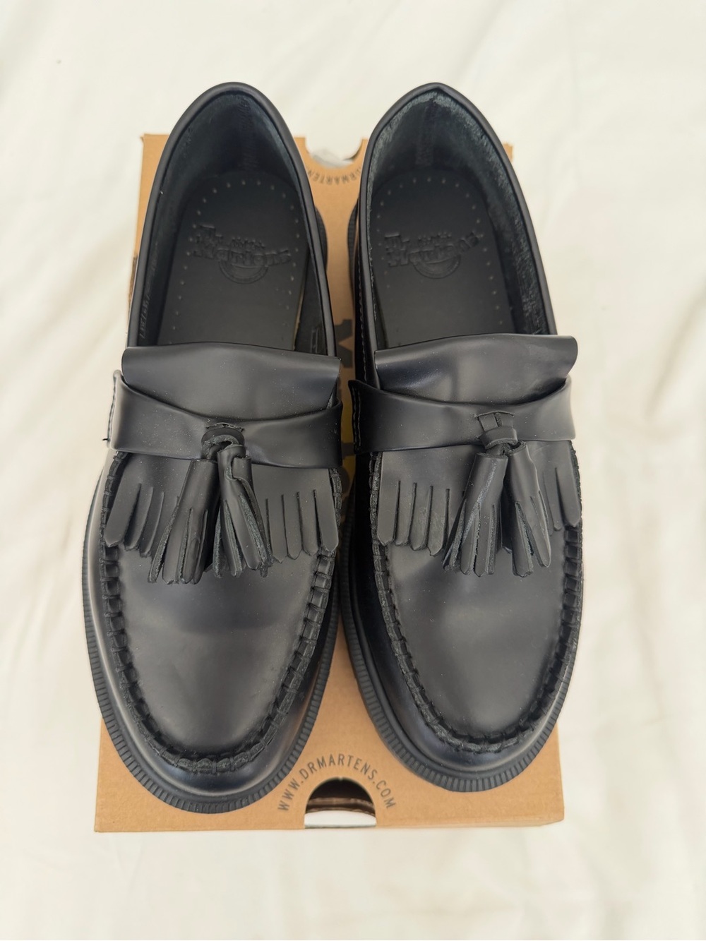 Dr. Martens Black Polished Tassel Loafers